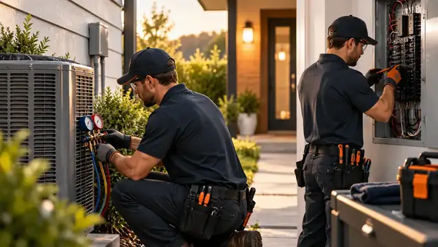 HVAC and electrical repair work